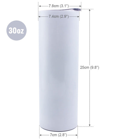 30oz Skinny Tumbler Stainless Steel Insulated Water Bottle